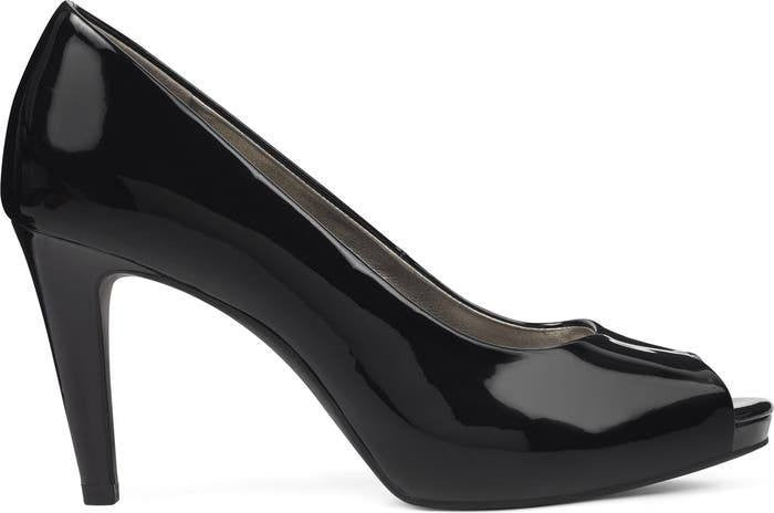 Bandolino Peep Toe Pumps 9.5W Black Faux Patent – New in Box MSRP $89