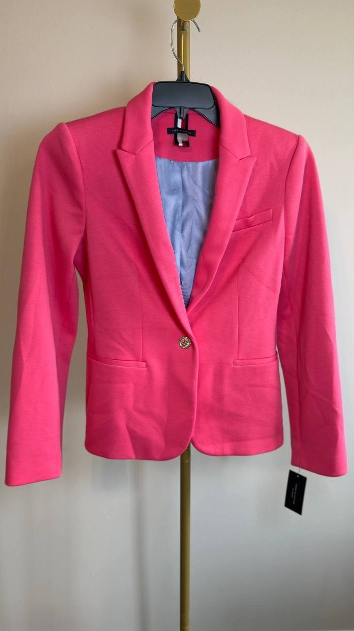 Tommy Hilfiger Single Button Business Blazer Pink 6 NWT $139