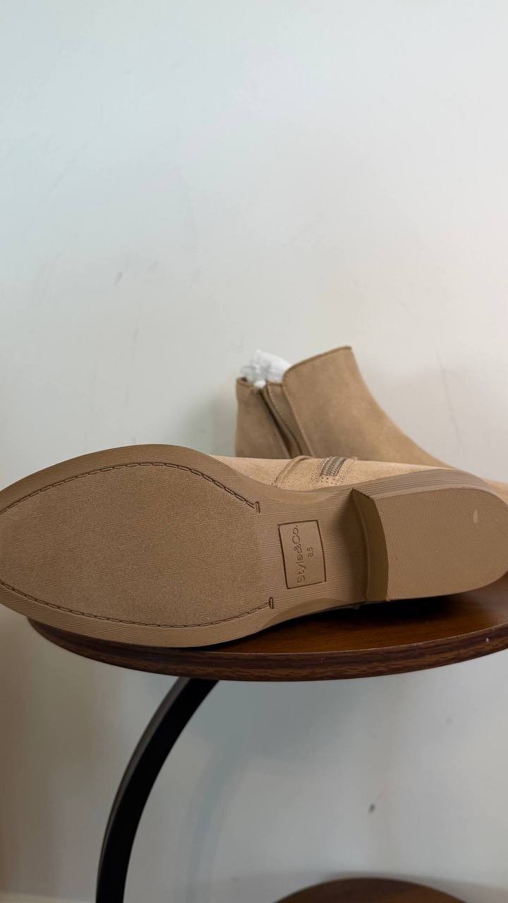 Style & Co Wileyy Women’s Ankle Booties Taupe 8.5M Man‑Made $70 NWB