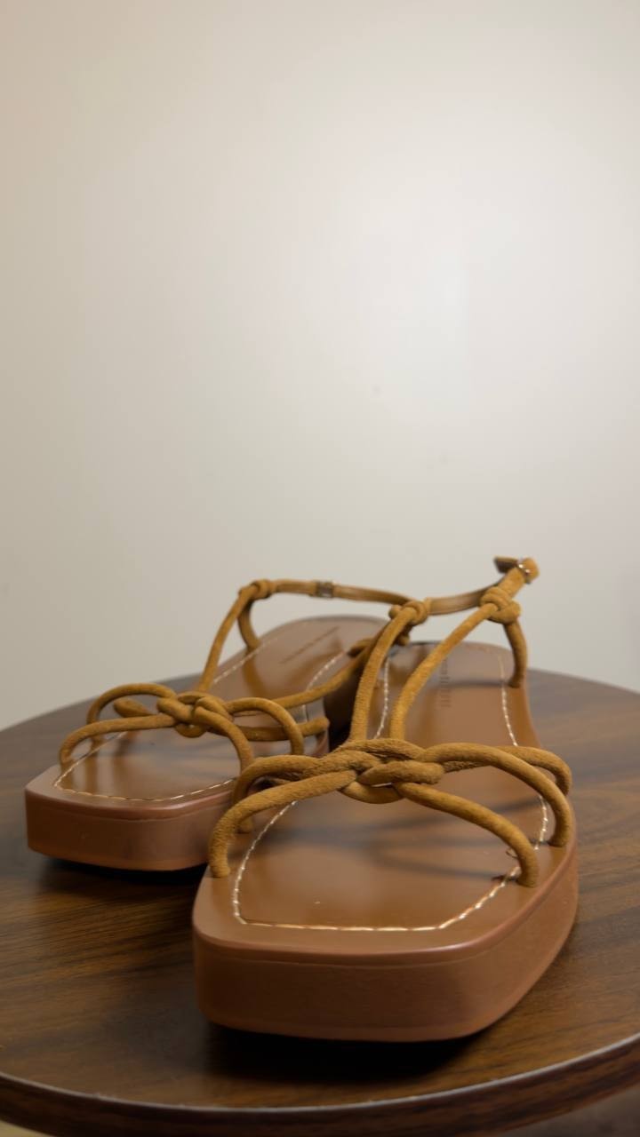 Loeffler Randall Platform Sandals Cacao 8 New $275.00