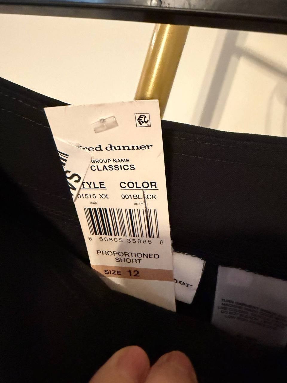 Alfred Dunner Allure Stretch Pants Black 12 NWT msrp$48