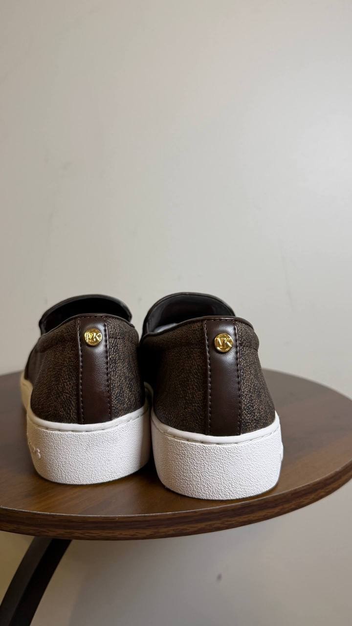 MICHAEL Michael Kors Keaton Slip-On Brown 8.5M Man‑Made MSRP $99 NWB