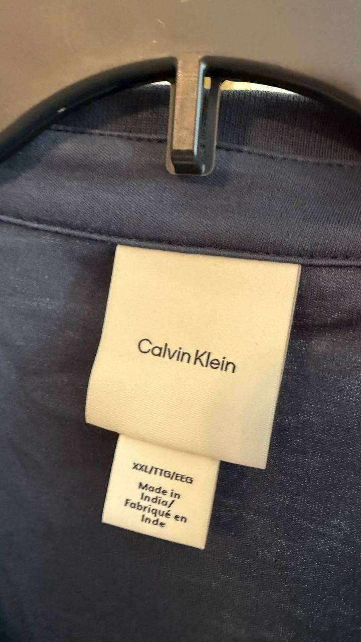 Calvin Klein Supima Cotton Polo Shirt Dark Sapphire XXL NWT – Small Hole Defect