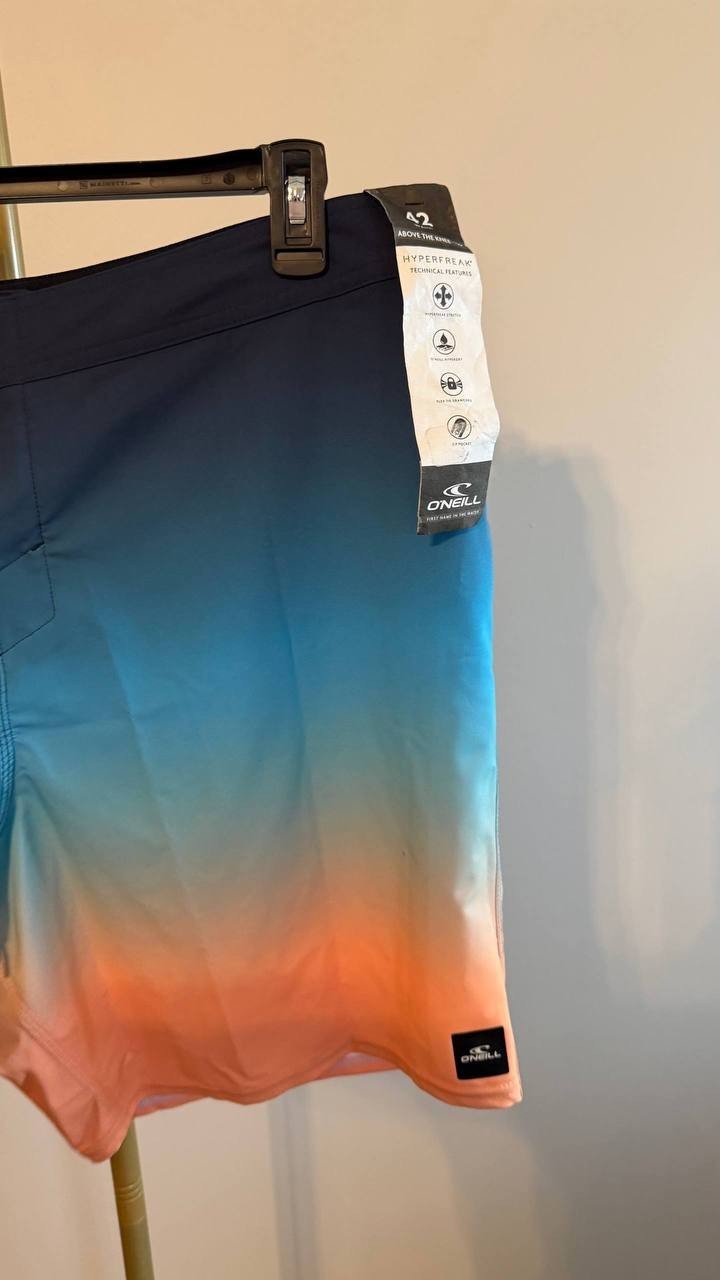 O’Neill Men’s Hyper Freak Heat Fade 19" Boardshorts Blue 42 $70 NWT
