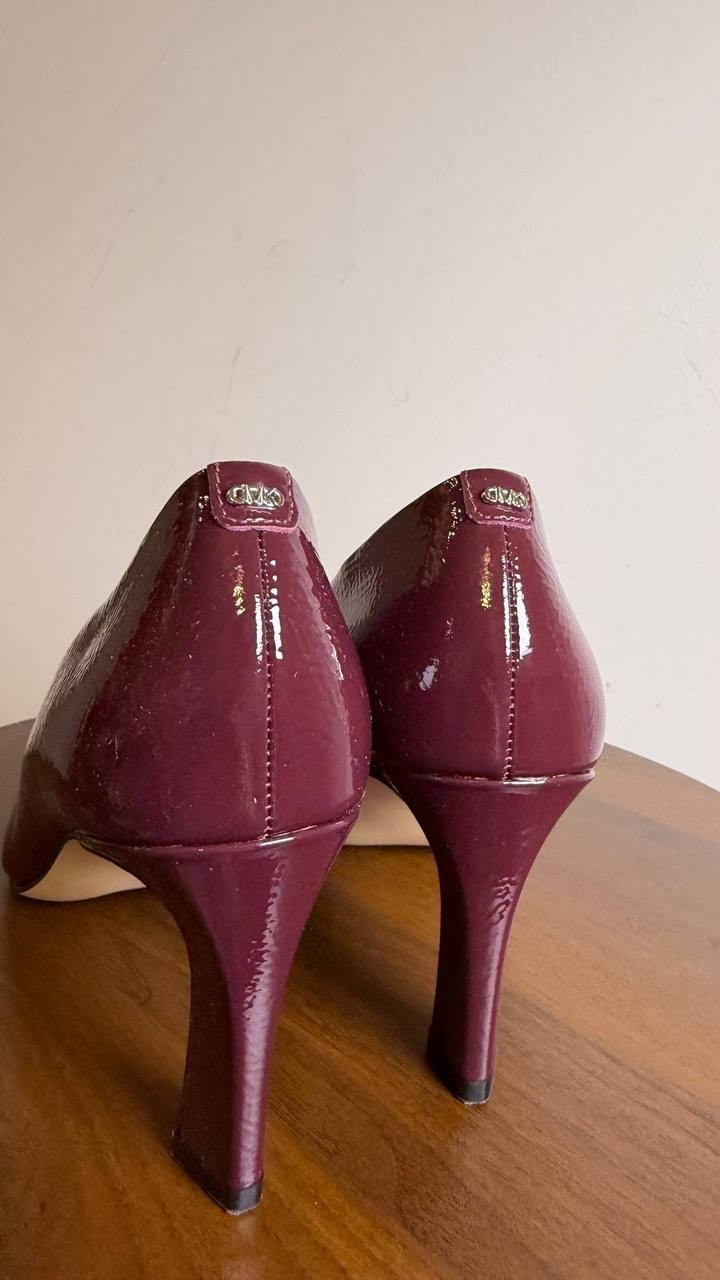 Michael Kors Oxblood Patent Leather Pumps 7.5M Pre‑Owned w/ Box MSRP $125