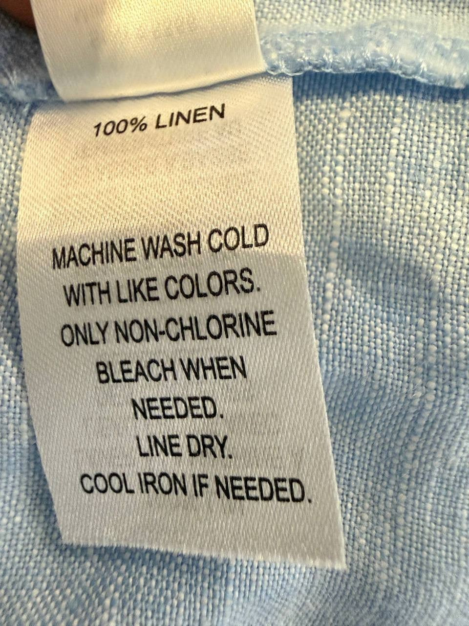 Crosby  Sky Blue Linen Collared Belted Dress – Size S – NWOT