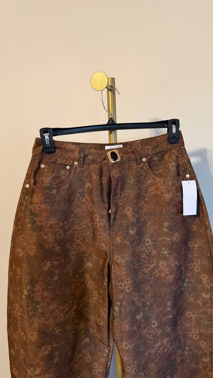 Avec Les Filles Barrel‑Leg Pants Black 30 $138 NWT Damaged Zip Fly