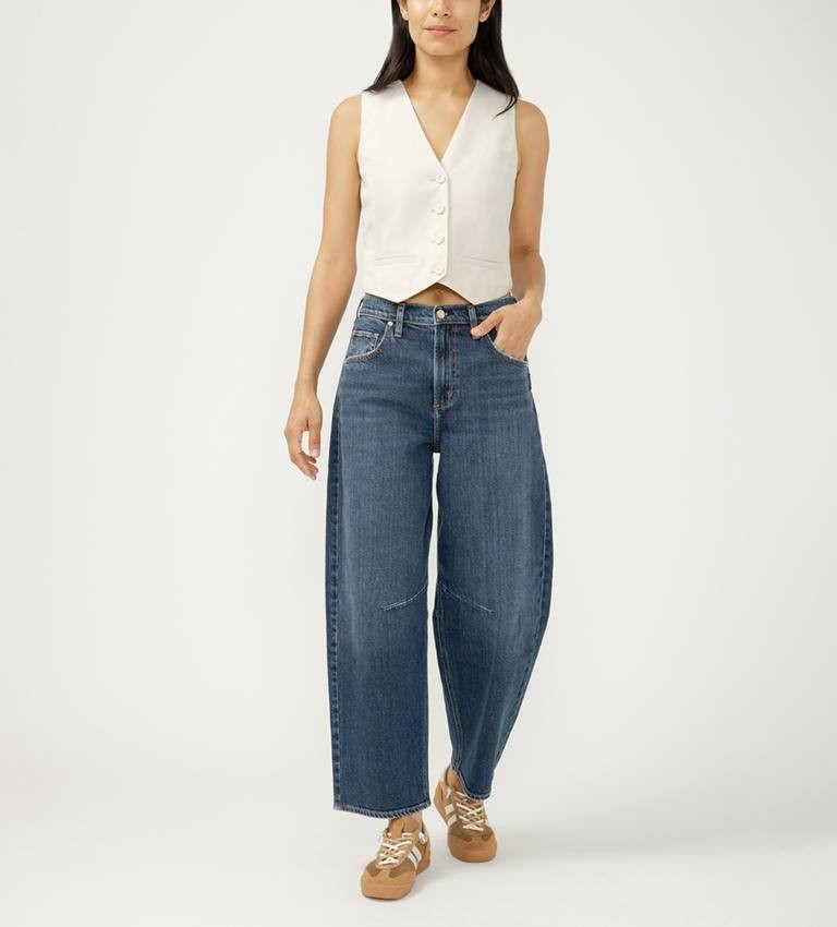 Silver Jeans Barrel Leg High Rise Jeans Islington 31 NWT $88