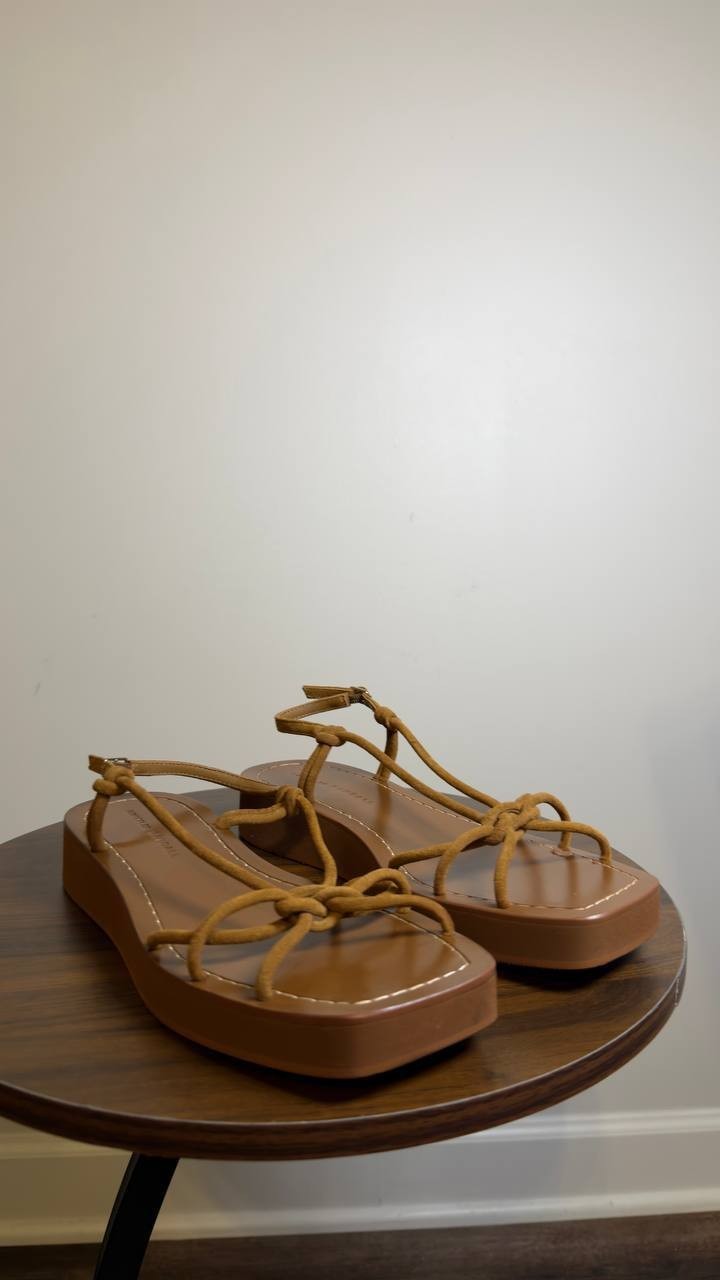 Loeffler Randall Platform Sandals Cacao 8 New $275.00