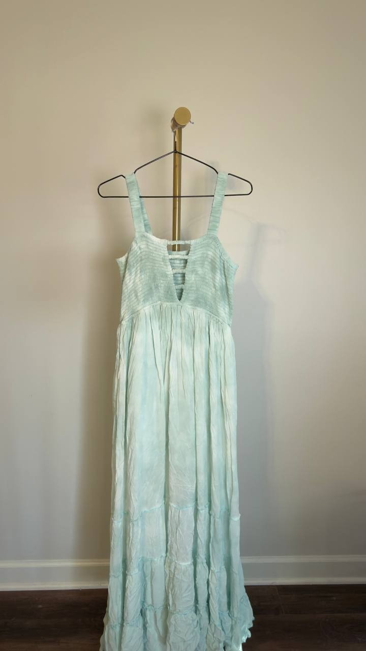 White Mark Square Neck Sleeveless Maxi Sundress Green M NWT $84