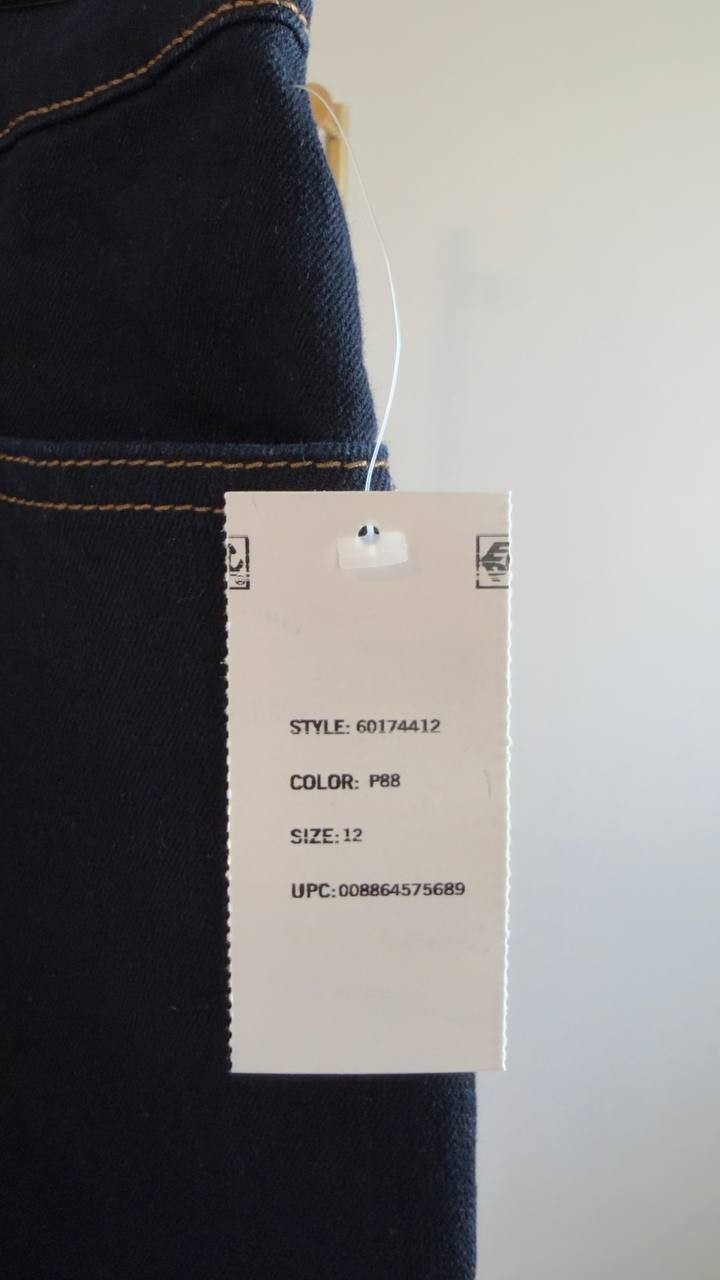 Gloria Vanderbilt Amanda Classic Straight Jeans Rinse Noir 12 NWT $52