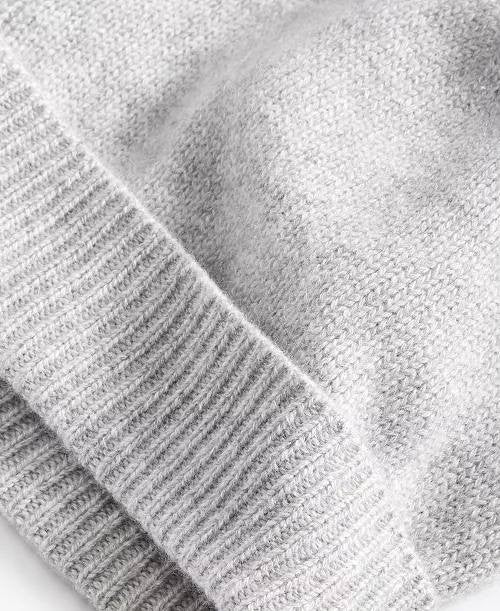 Charter  Club  100%  Cashmere   Beanie  Ice  Grey  Heather  OS  NWT  $79.50