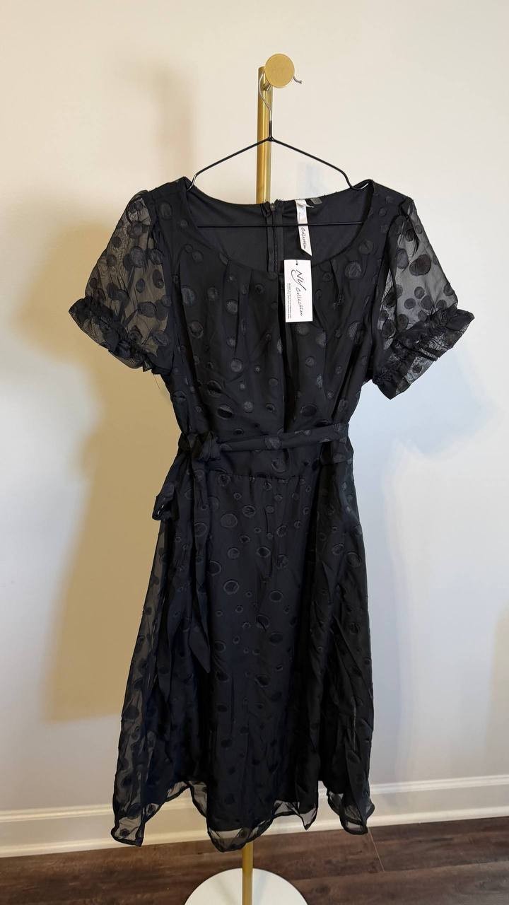 NY Collection Women’s Petite Fit & Flare Textured Dress – PL – $52 NWT