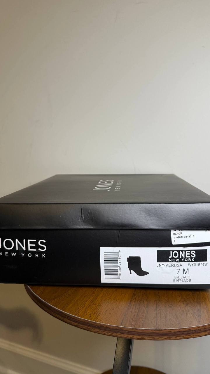 Jones New York Verusa Pointed Toe Dress Booties Black 7M NWB Stiletto $89.50
