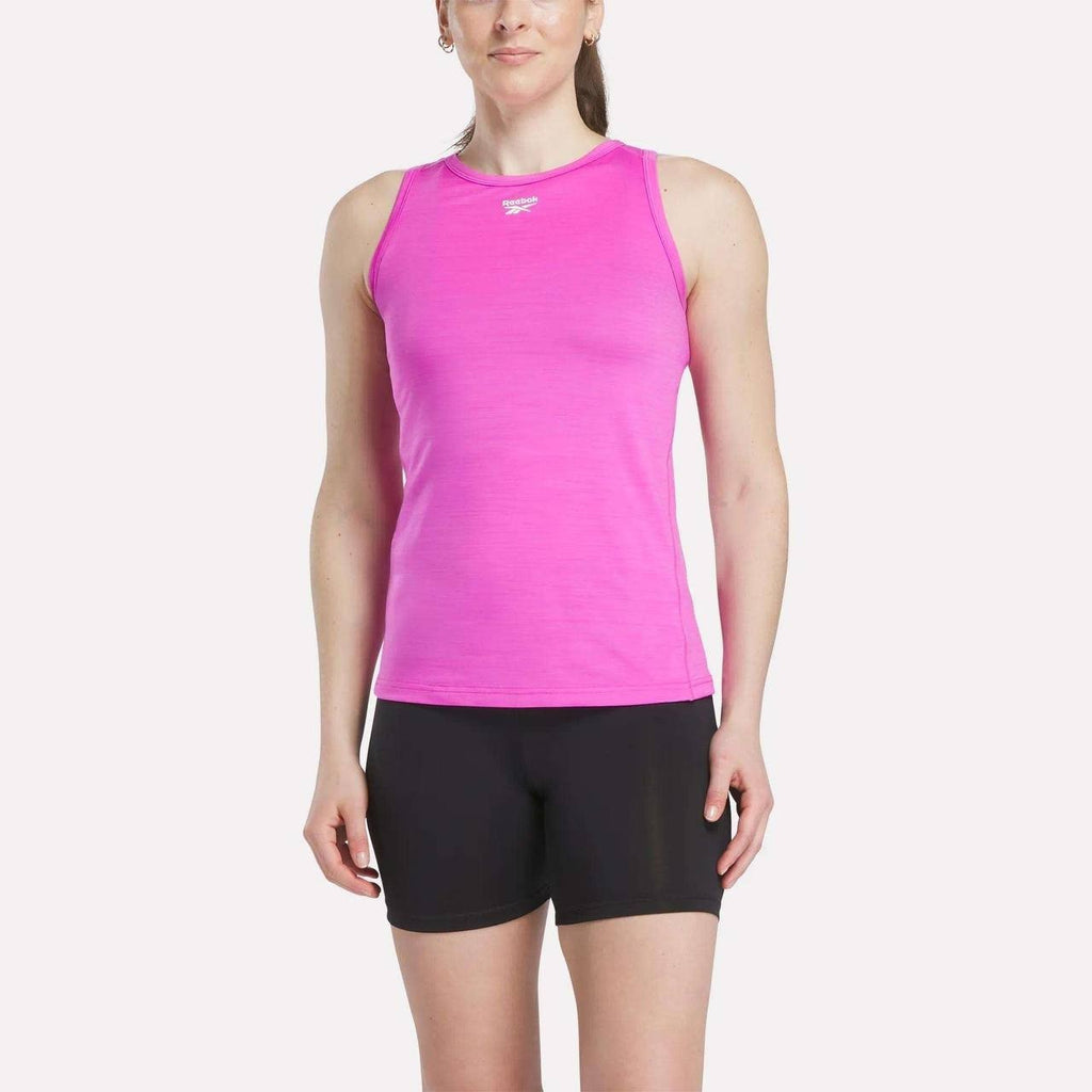 Reebok Women’s Marled Performance Tank Top Vector Virtual Pink Heather S NWT $20