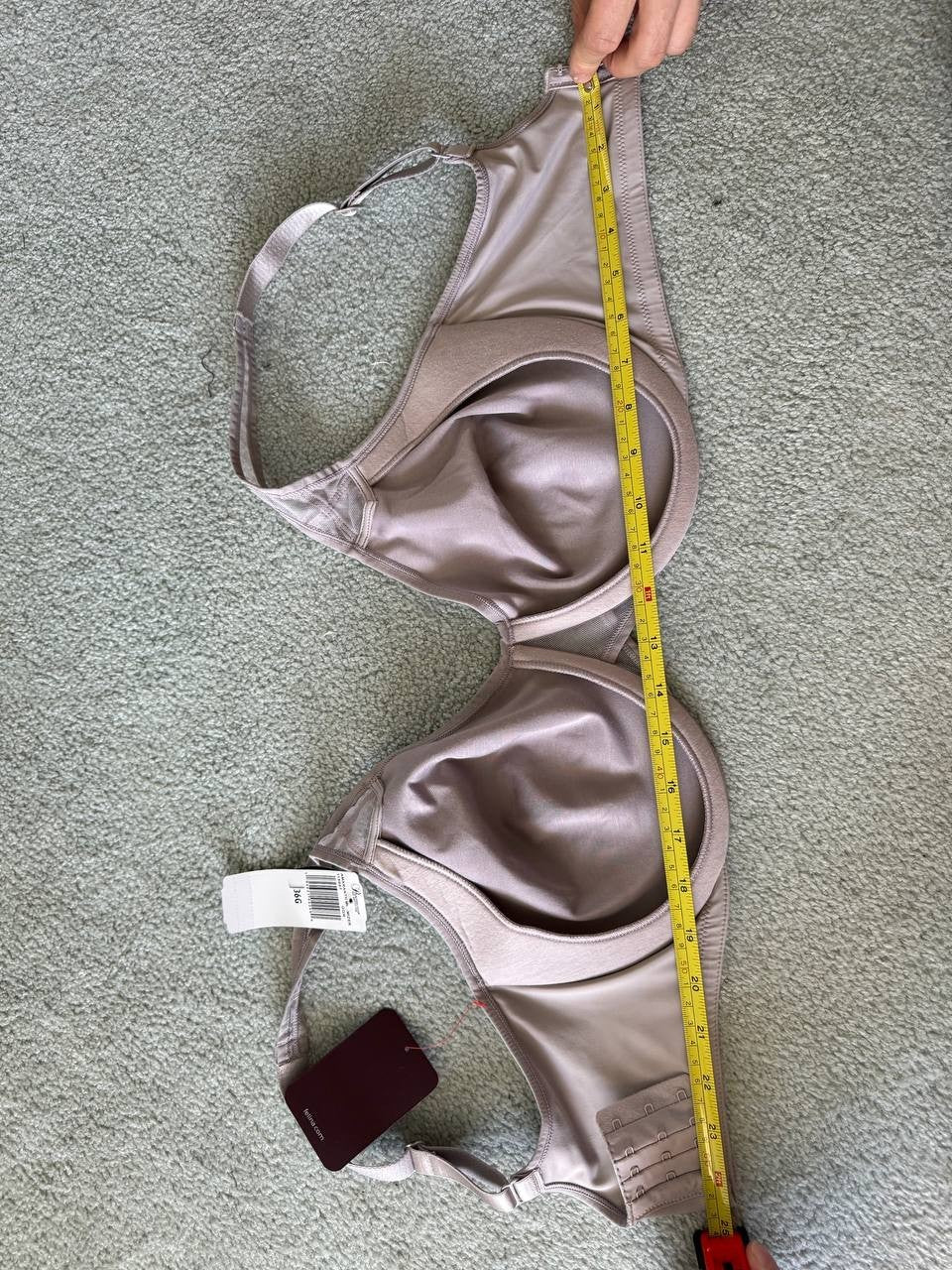 Paramour by Felina Lightly Lined Mesh Balconette Underwire Bra Gray 36G