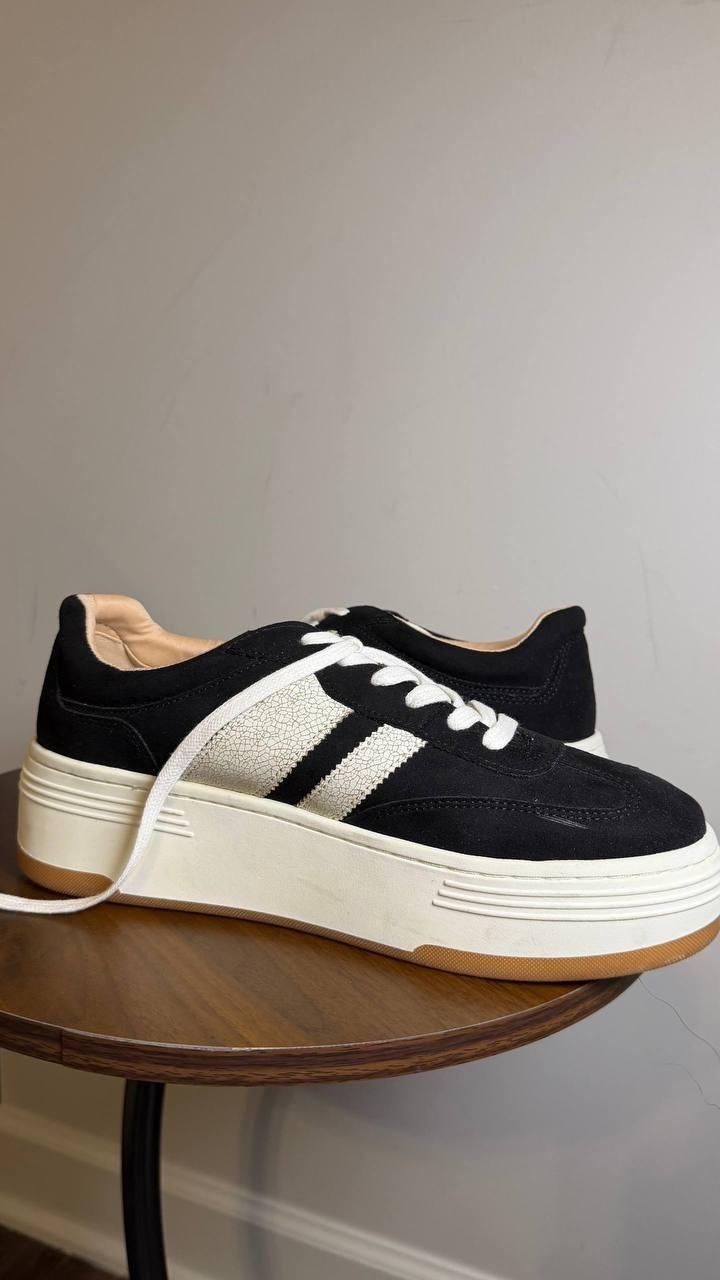 Madden Girl Black Multi Microsuede Platform Sneakers 8.5M NIB MSRP $65
