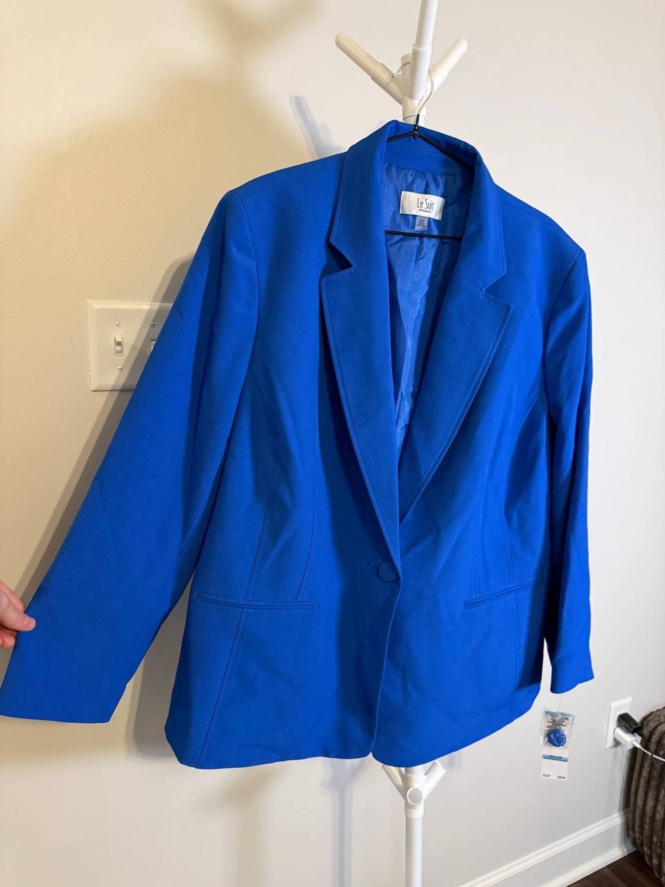 Le Suit Plus Notched‑Lapel Blazer & Pants Set –Blue– Size 20W – NWT – $265