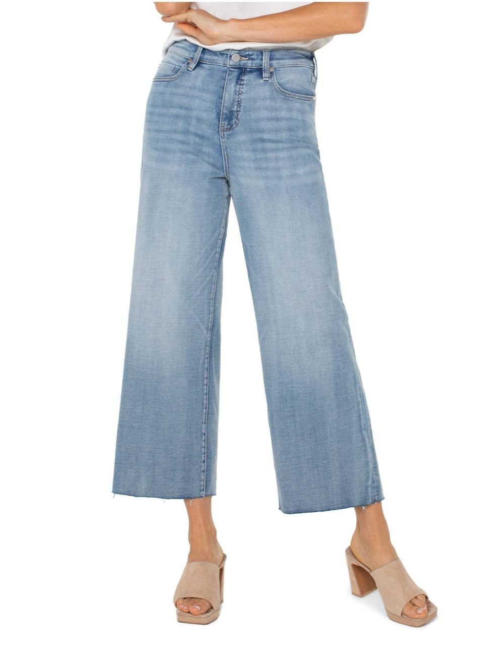 Liverpool Stride Hi-Rise Wide Leg Crop Jeans - Weir Canyon, Size 2 NWT