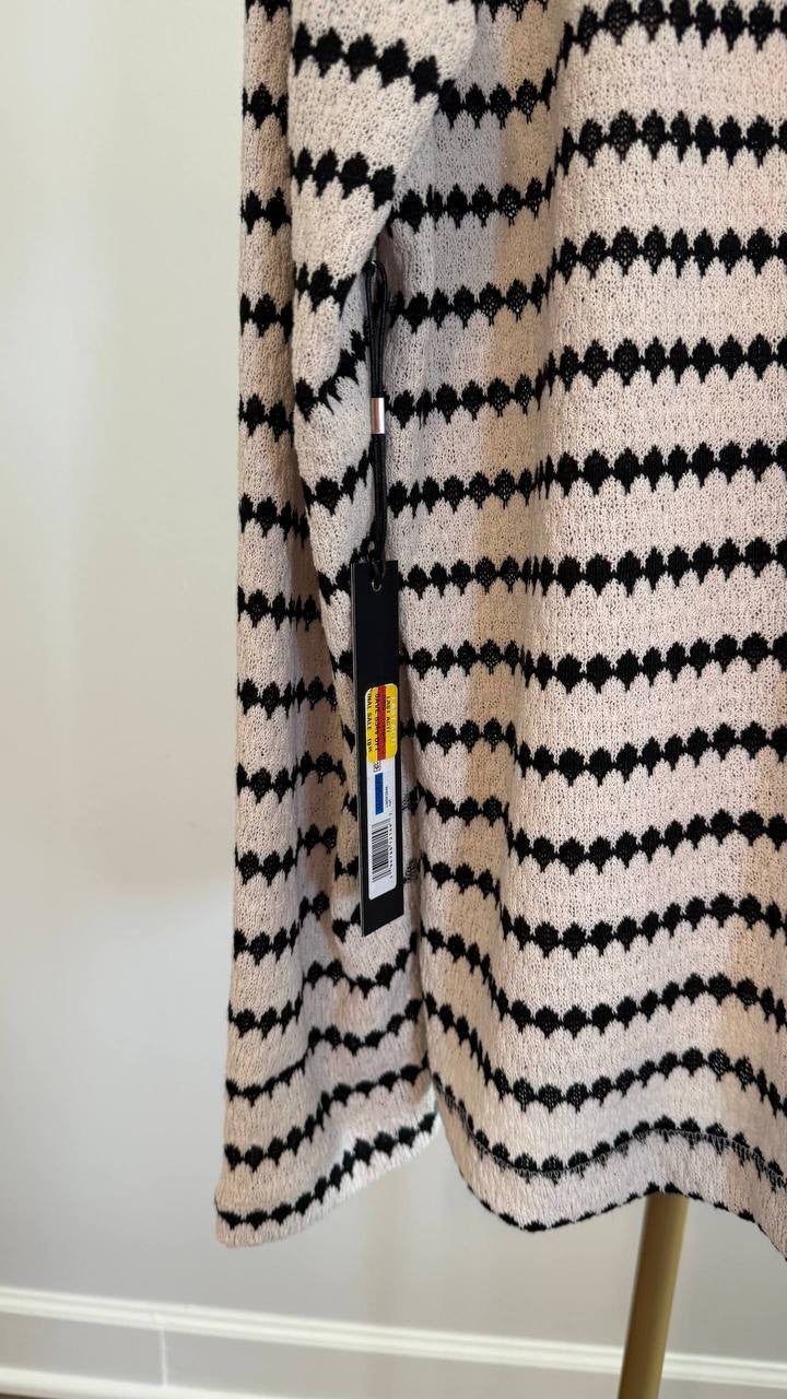 Karl Lagerfeld Paris Men’s Jacquard Striped Hoodie Relaxed Fit XL $119 NWT