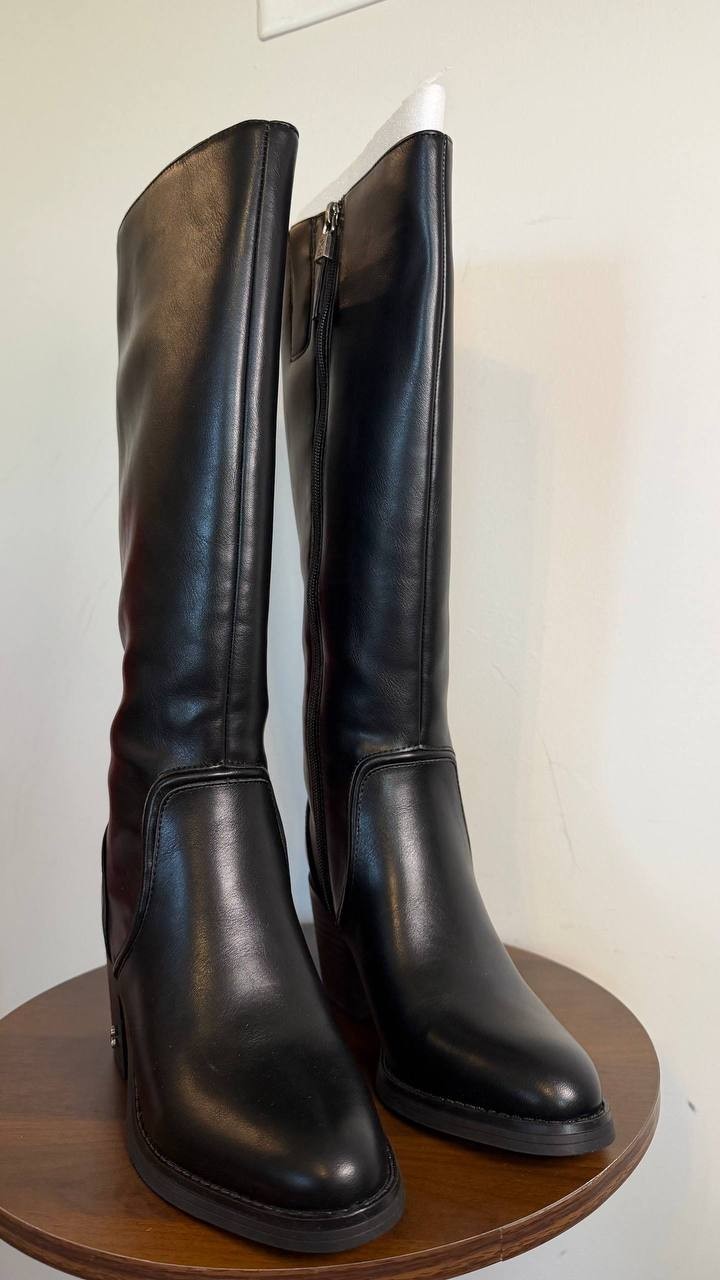 Sam & Libby Iris Knee High Boots Black 6WC Man‑Made $120 NWB