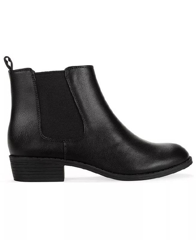 Style & Co Charlyy Booties 9M Black Block Heel Almond Toe Zip NIB msrp$49.99