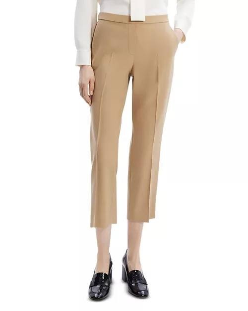 Theory Sleek Flannel Treeca Pull On Pant Camel 2 NWT Damaged $255 New w/ Defects