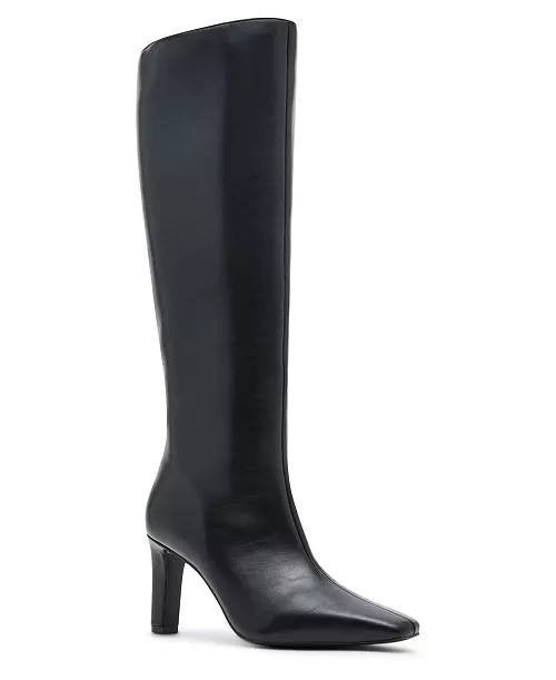 Madden Girl Voyage Knee High Square Toe Dress Boots Black 6M Polyurethane $99 NW