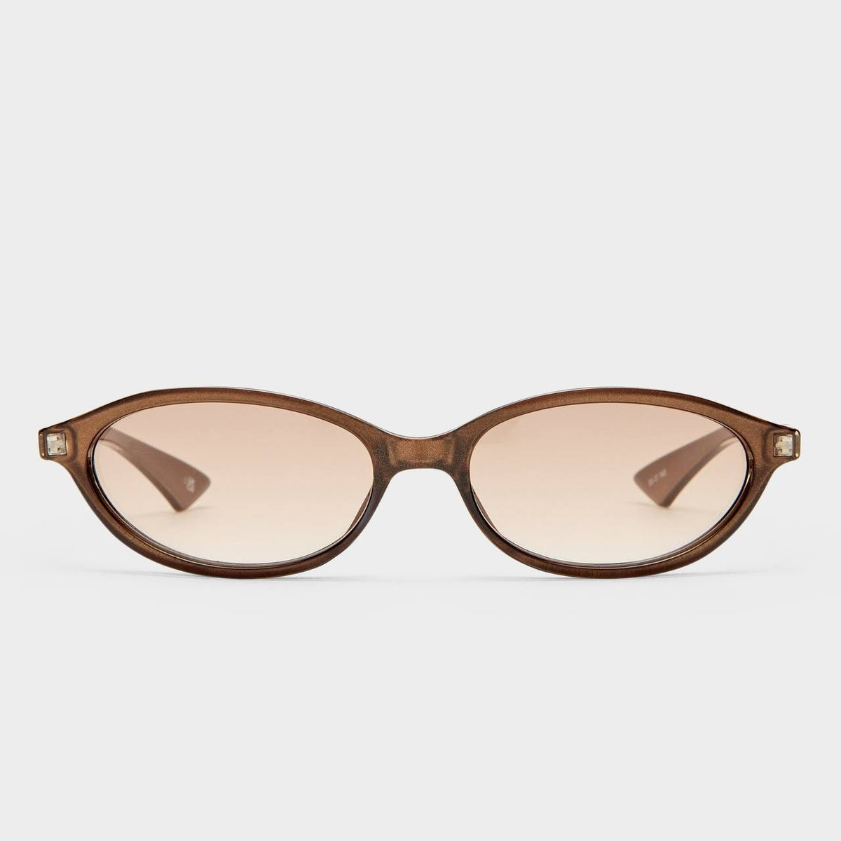 Le  Specs  Duskfall  Pearl  Chocolate  Oval  Sunglasses  NWT  $85