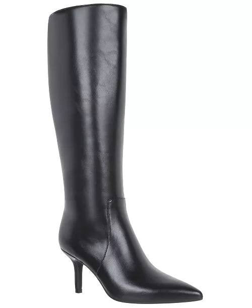 I.N.C.  Mckennaa  Pointy  Toe  Boots  Black  Man‑Made  11M  New  With  Box  $100