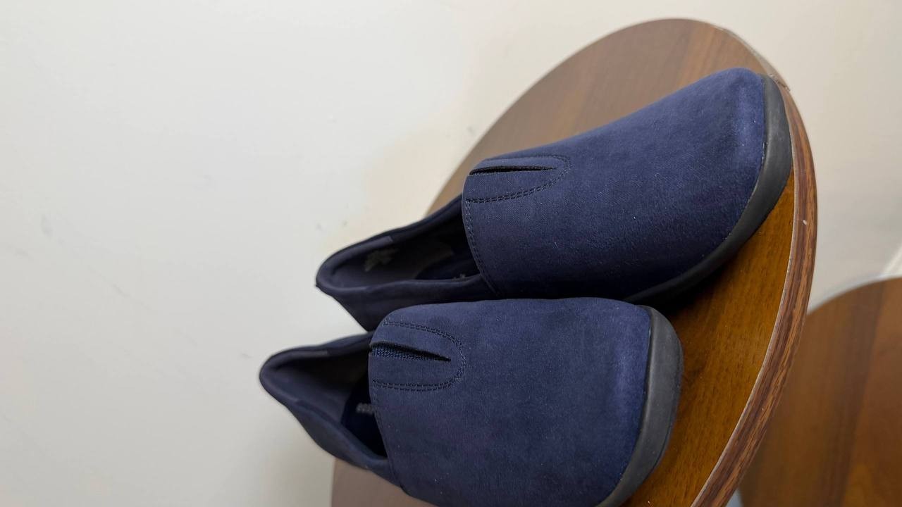 Easy Spirit Arlie Flats 7.5M Dark Blue Textile Slip‑On Lightweight NIB msrp$69