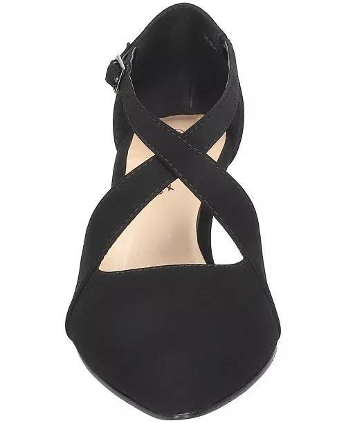 Easy Street Elegance Cross Strap Pumps Black Lamy 7.5M NWB Faux Leather $69.99
