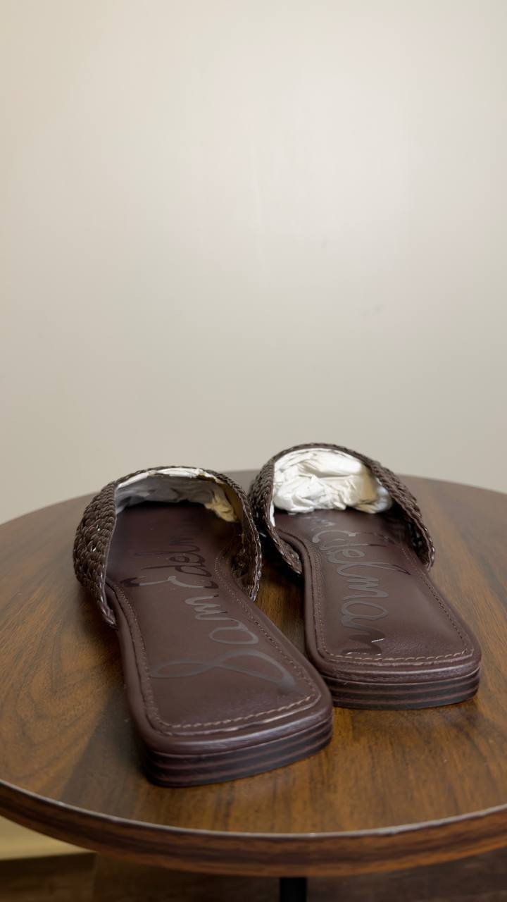 Sam Edelman Slide Mules Dark Brown 7 M New $140.00