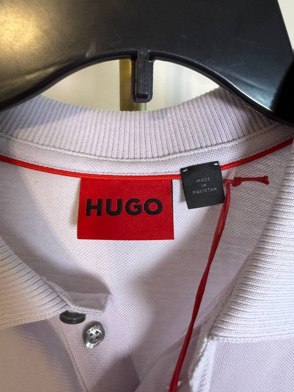 HUGO Hugo Boss Dangula Relaxed Fit Logo Polo Shirt White L NWT $98