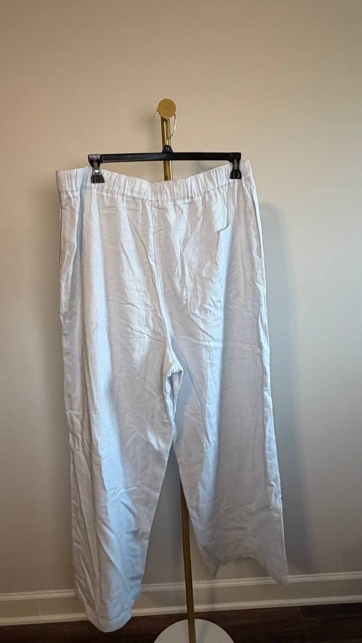 Calvin Klein Relaxed Linen Cotton Pants Plein Air XL NWT $149