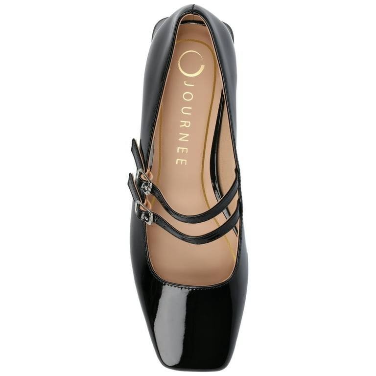 Journee Collection “Gredah” Double‑Buckle Flats – Size 11M – Black – NIB-$69