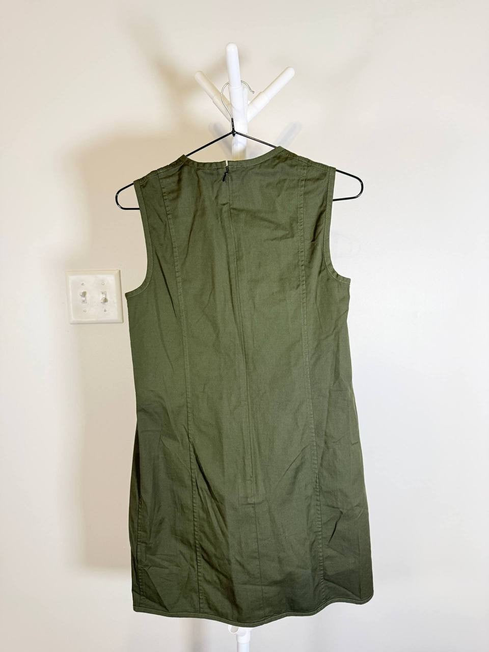 Theory Olive Green Sleeveless Shift Mini Dress – Size 0 – NWT-$172.50