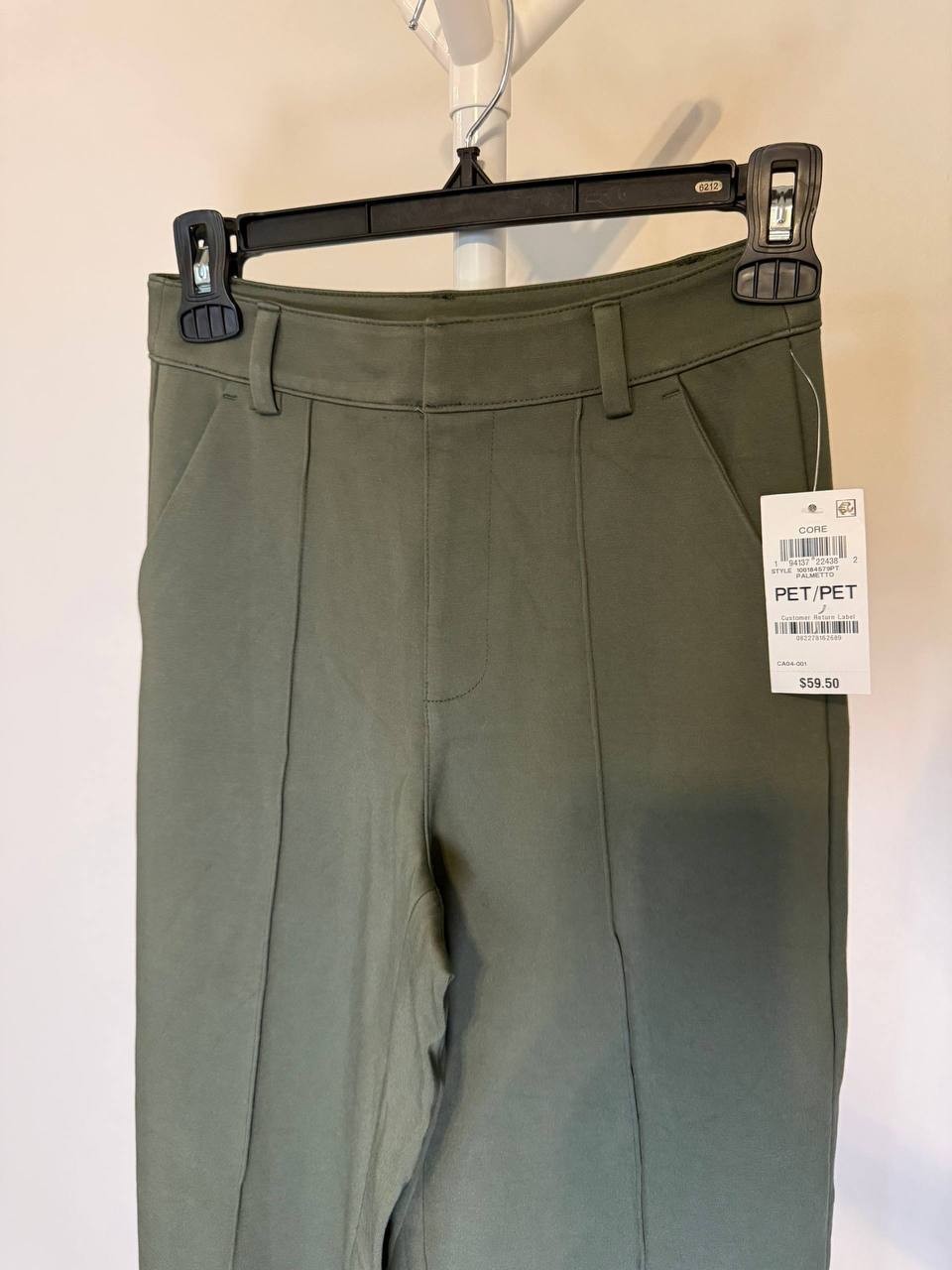 Bar III Petite High‑Leg Wide‑Leg Seamed Ponte Pants – PP – NWT – $59.50