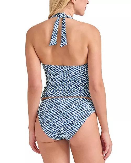 Tommy Bahama Palm Modern Mosaic Tankini Top Beach Class Blue M NWT $85.50