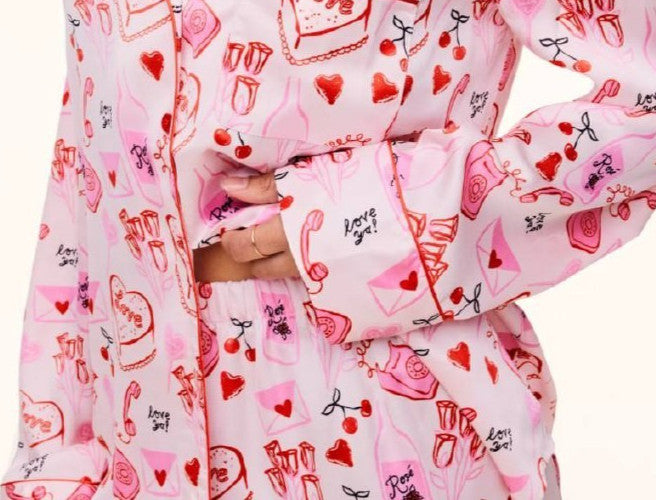 Adore Me Pink Lovely Print Lounge Sleep Shorts Size L NWOT Cozy Relaxing Wear