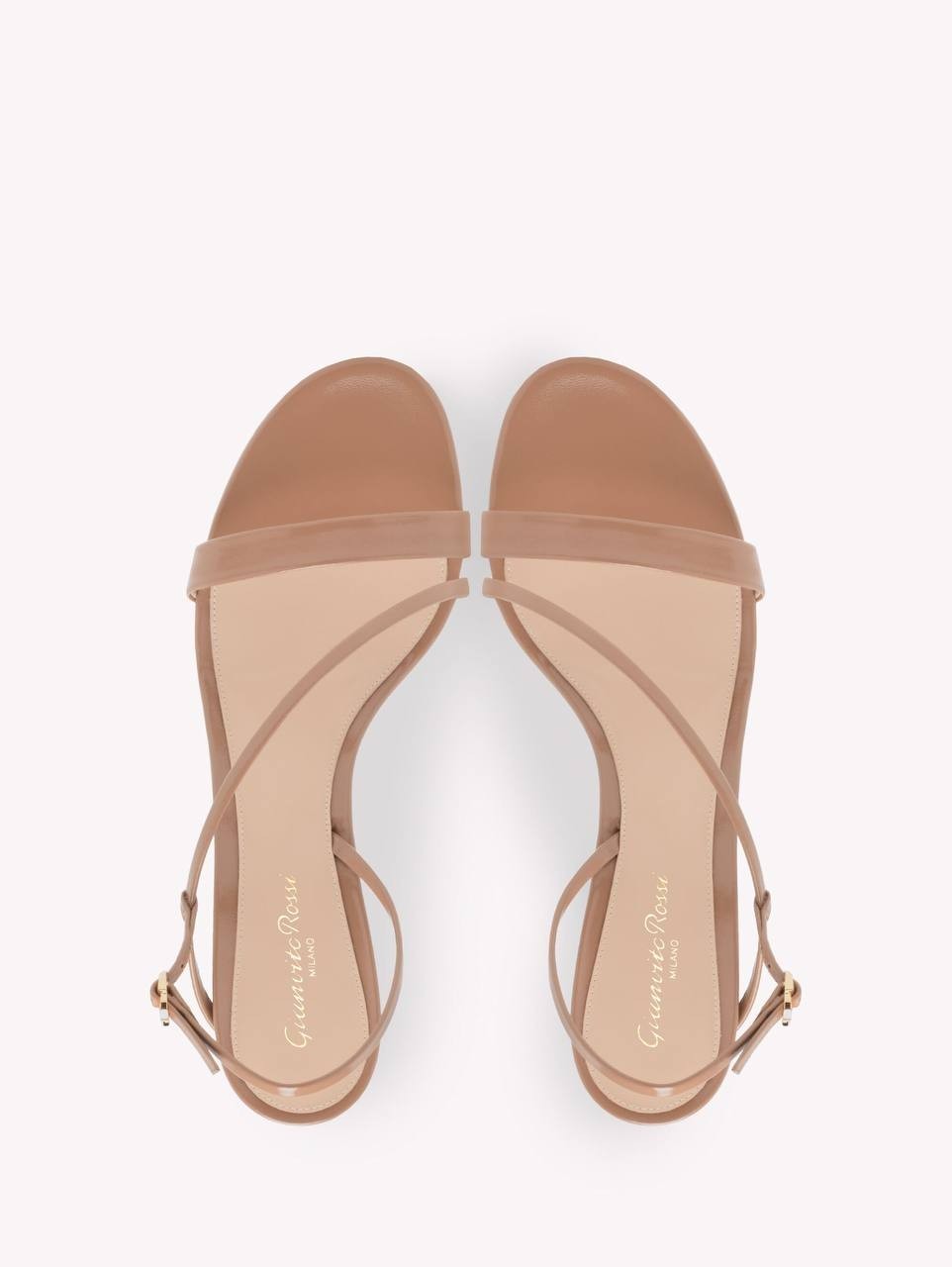 Gianvito  Rossi  Manhattan  70  Leather  Toe  Sandals  Natural  38.5  New  $945