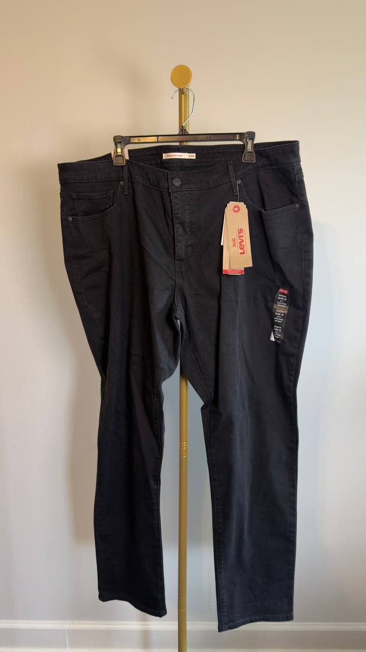 Levi’s 311 Shaping Skinny Jeans Plus Size 24W Soft Black NWT $69.50