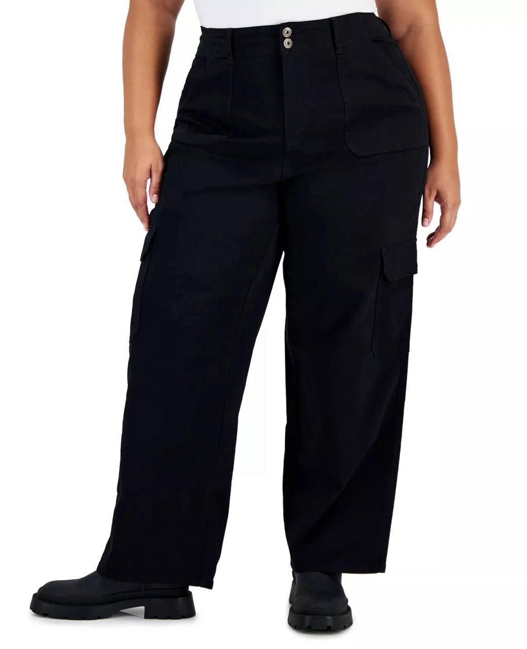 Celebrity Pink Eco-Friendly Jogger Pants Women Size 16 Black Relaxed Fit