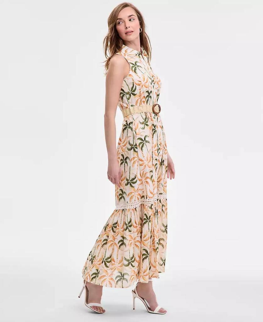 Taylor Printed Taffeta‑Belt Sleeveless A‑Line Dress Multi 16 NWOT $138