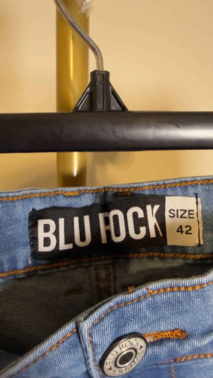 Blu Rock Men’s Slim Fit Stretch Denim Shorts Light Blue 42 NWT $85