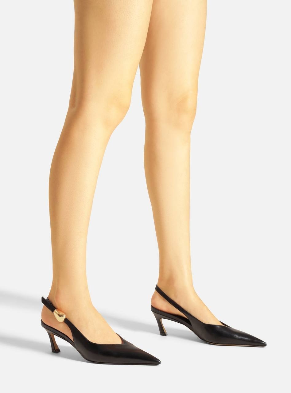 Arezzo Pumps Black Leather Size 7.5B New in Box $109