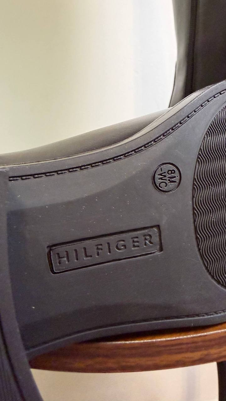 Tommy Hilfiger Iviann Boots 8M Black Tall Riding Almond Toe NIB msrp$159