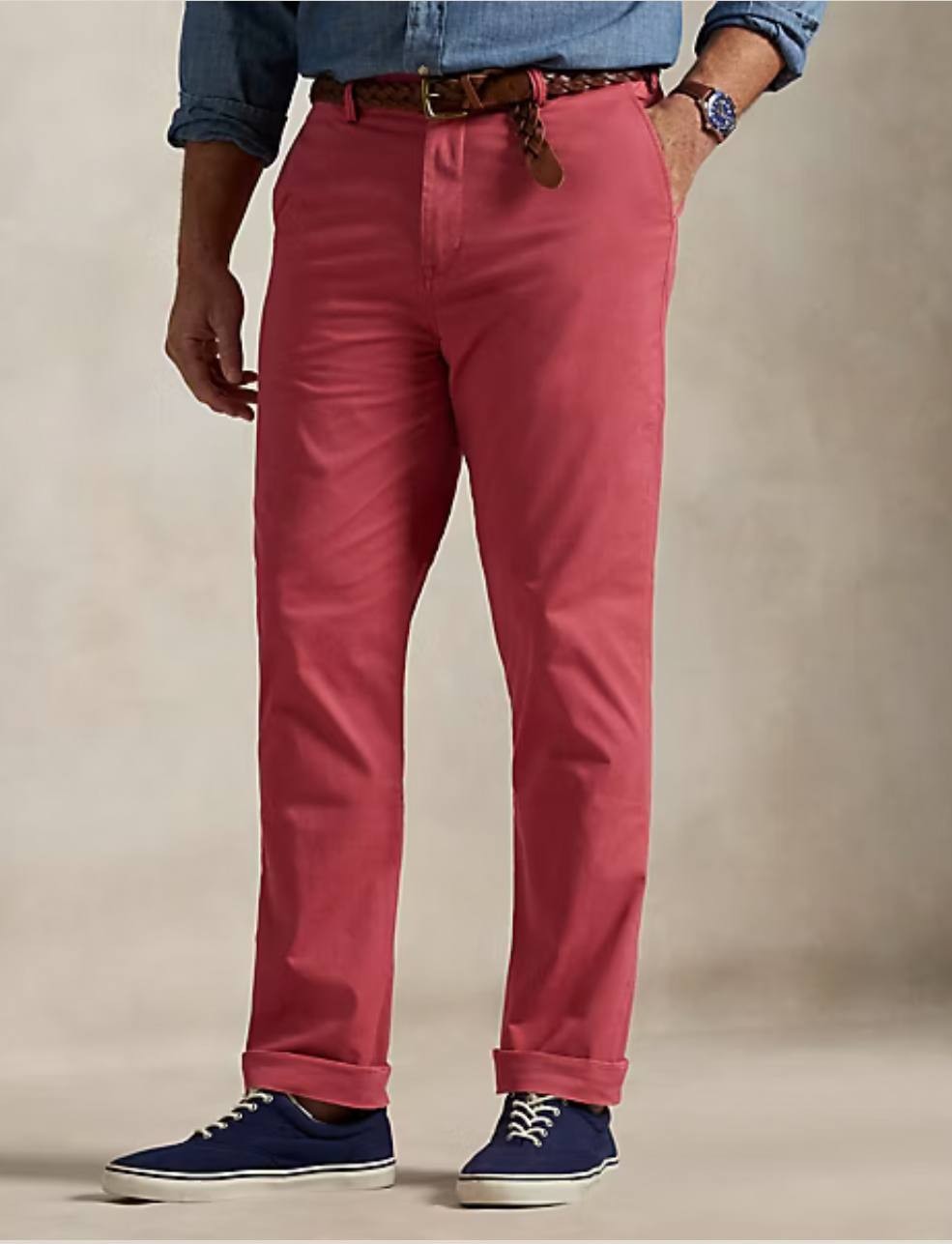 Polo Ralph Lauren Varick Slim Straight Stretch Sateen Pants Red Men’s  NWT