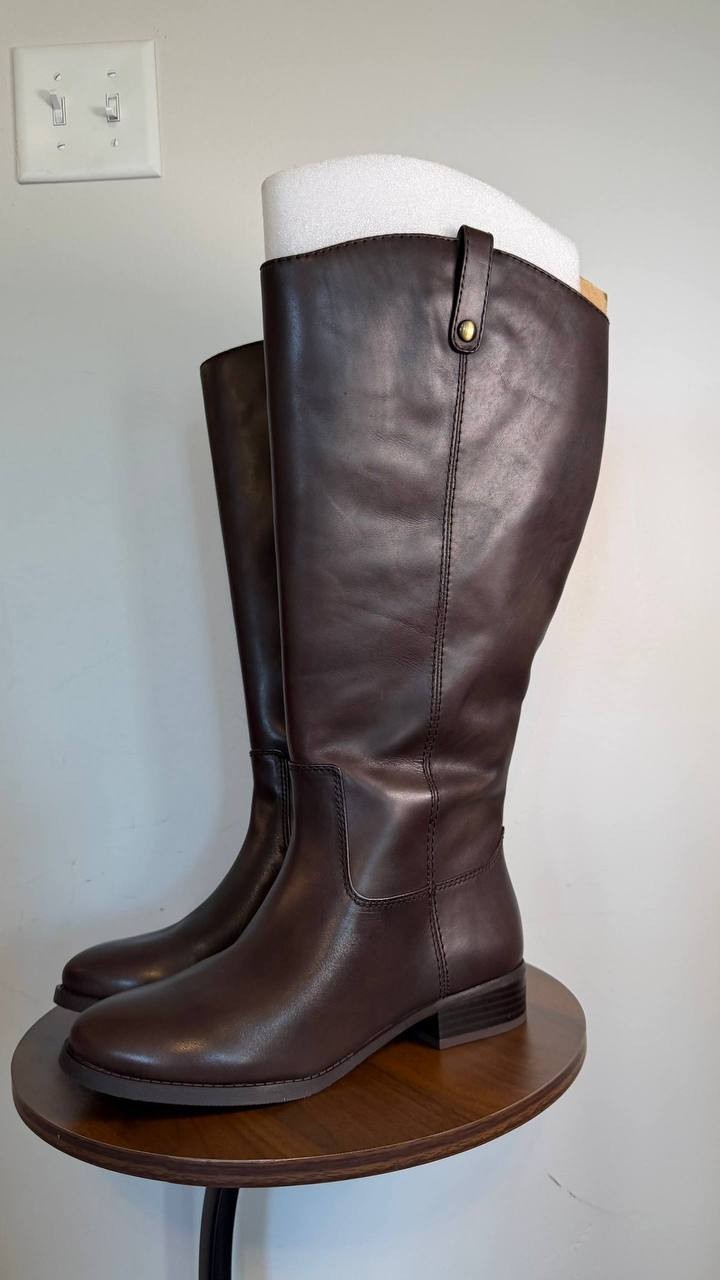 INC Fawne Women’s Leather Knee High Boots Chocolate 10W XWC Leather $189.90 NWB