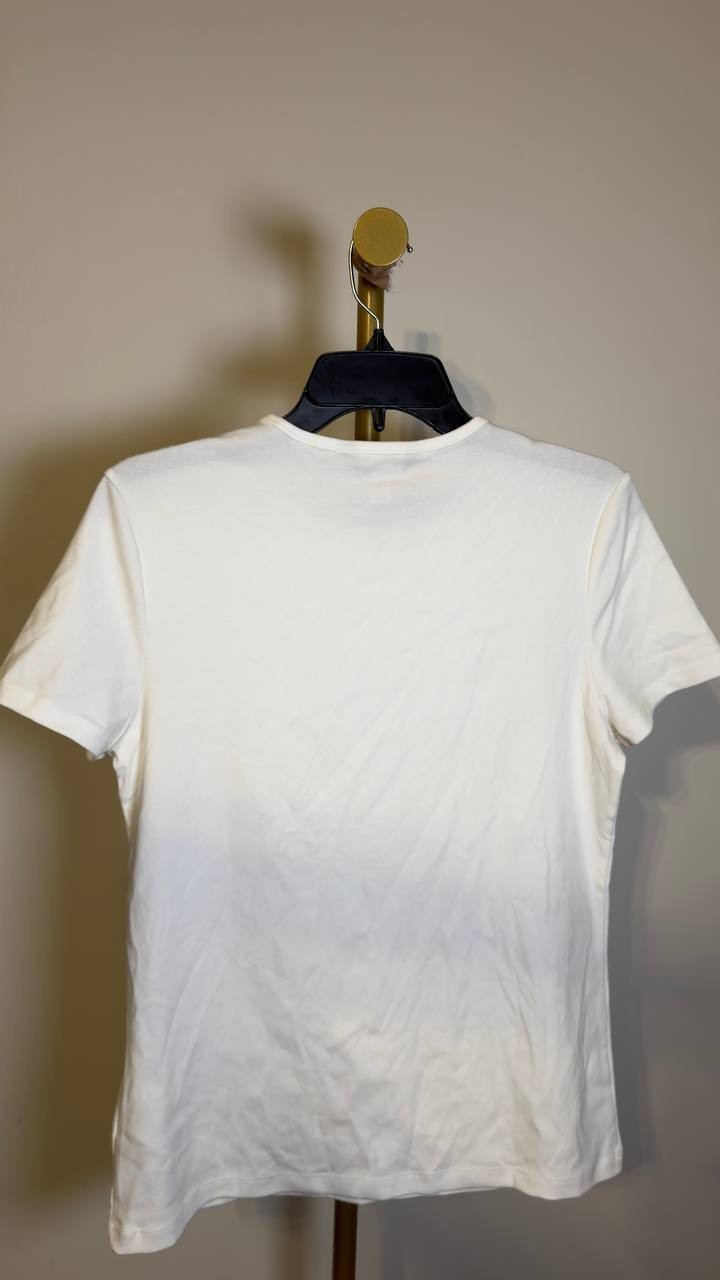 Lauren  Ralph  Lauren  Women’s  Stretch  Cotton  Tee  White  L  NWT  $55